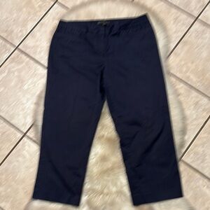 Lafayette 148 New York Navy Cropped Jeans